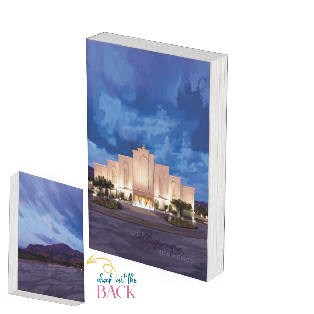 Albuquerque New Mexico Temple Journal at Dusk