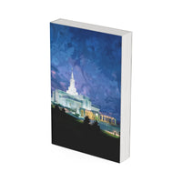 The front cover of the Bountiful Utah Temple Journal designed by Emmaline at Paperbound.