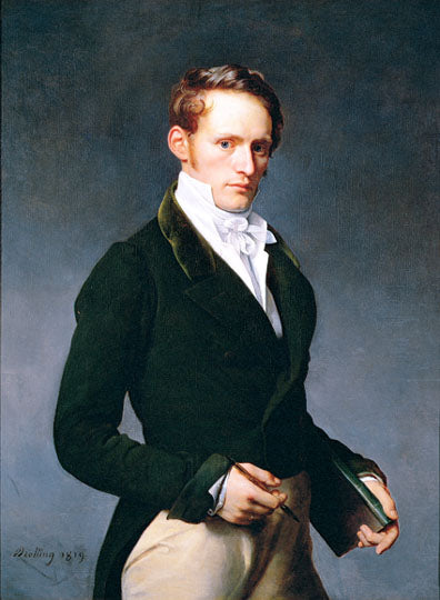 Portrait of a man used on the book cover of Narrow Escape, Shaleslip Manor Book 1.