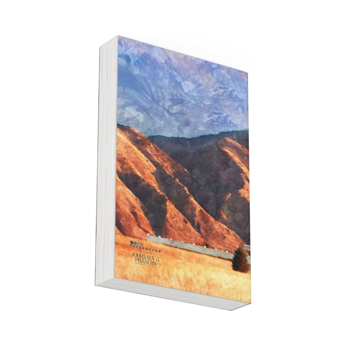 The back cover of the Payson Utah Temple Journal designed by Emmaline at Paperbound.