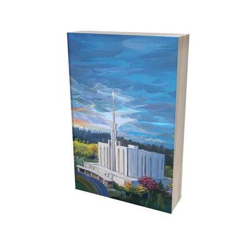 A stunning journal featuring the Seattle Washington Temple, ideal for missionaries, temple workers, and daily inspiration.