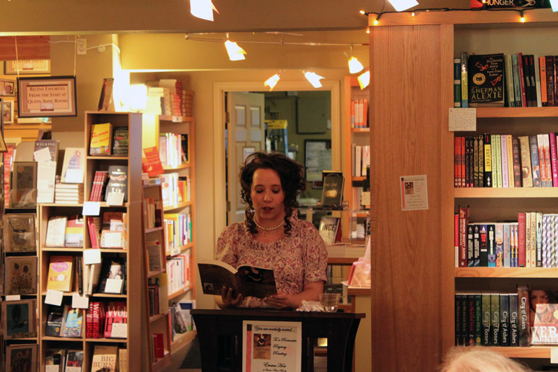 Emmaline Hoffmeister at the book reading and signing of Longbourn's Unexpected Matchmaker at Queen Anne Books in Seattle, WA