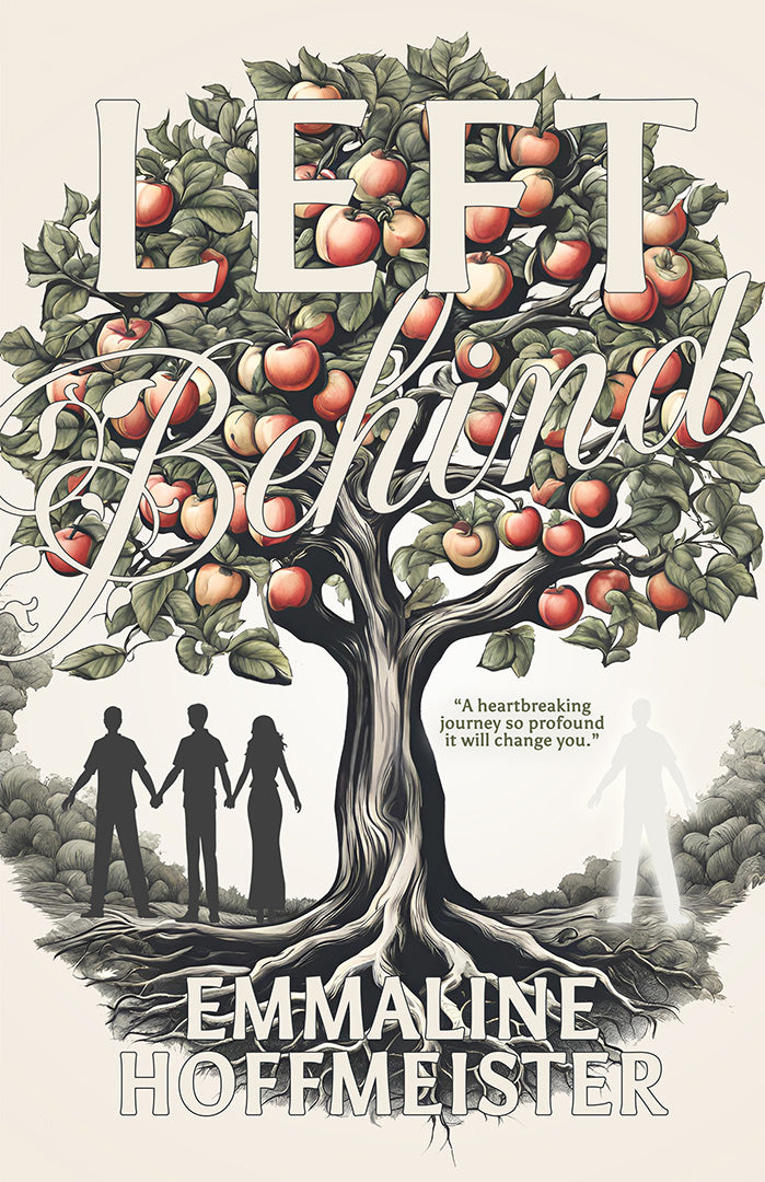 Book Cover for Left Behind by Emmaline Hoffmeister. Left Behind is an LDS Christian fiction novel.