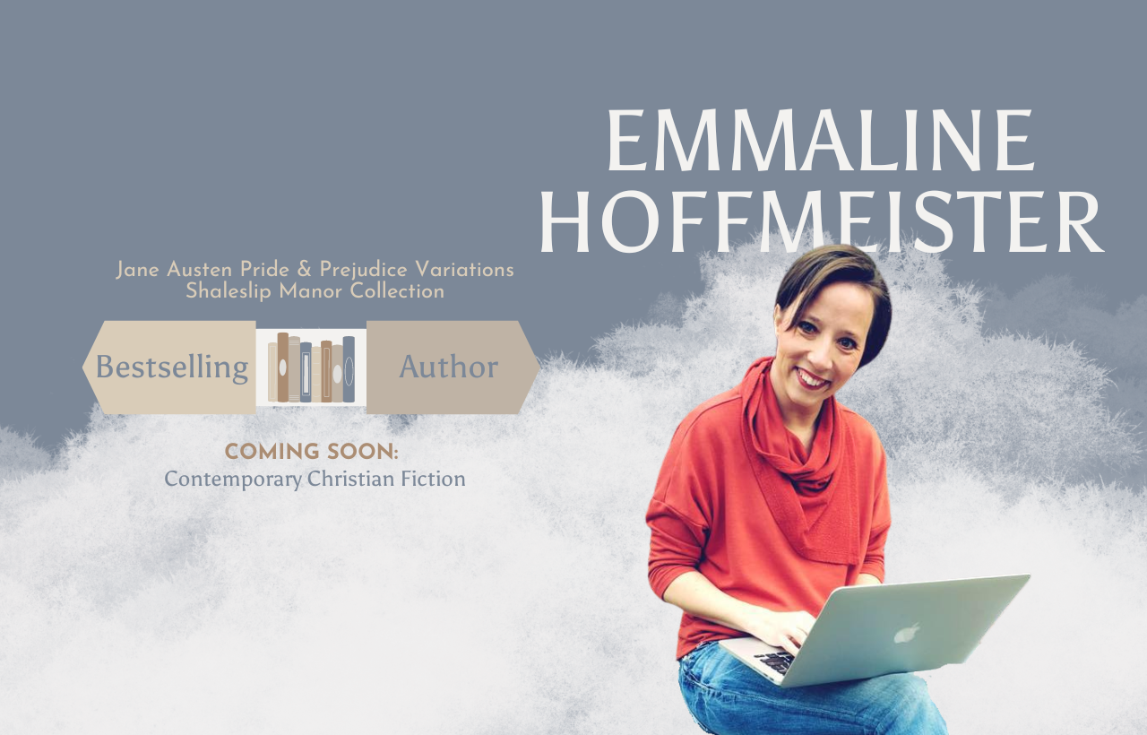 The website header for bestselling christian author Emmaline Hoffmeister's website.